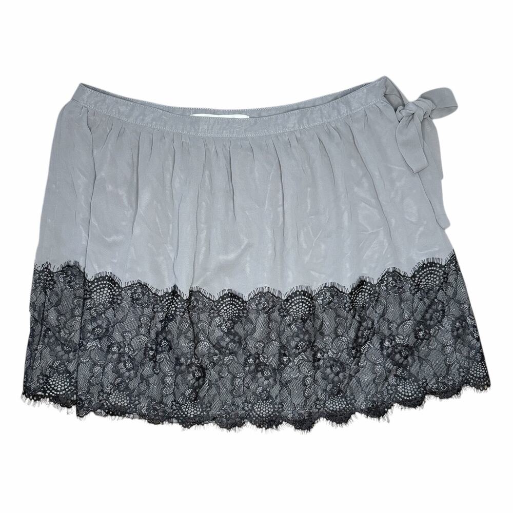 LC Lauren Conrad Urban Romance Lace Overlay Side Tie Mini Skirt Size 10